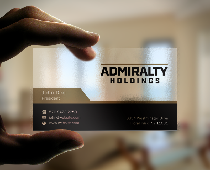 Visitenkarten-Design von Brand aid für Hillcrest Holdings | Design #12471967