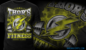 T-Shirt Design for Thor's Fitness in Haines, Alaska - Looking for several! | Diseño de Camiseta por Mayonpx