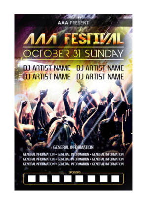 LineUp Banner for EDM music Festival! | Design de Poster par Karen Gameiro
