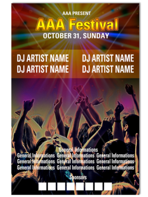 LineUp Banner for EDM music Festival! | Poster Design by Vicez