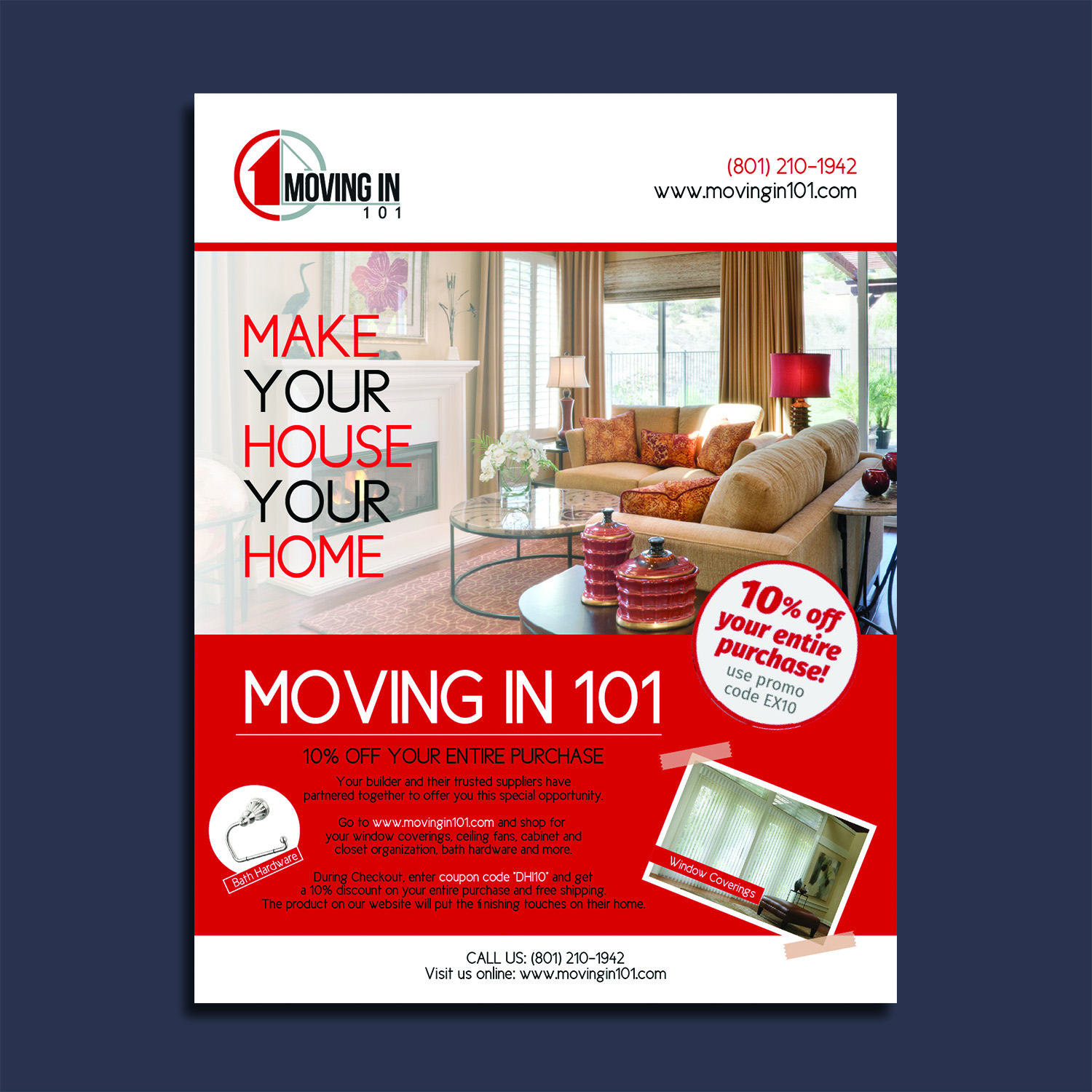 professional masculine residential construction flyer design for residential offer flyer