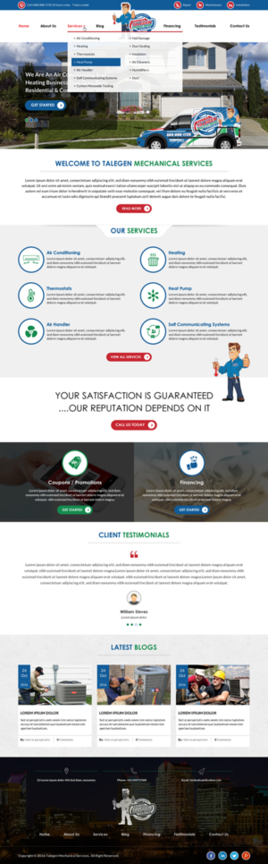 Need a Wordpress website for my HVAC company | Web Design par Sbss
