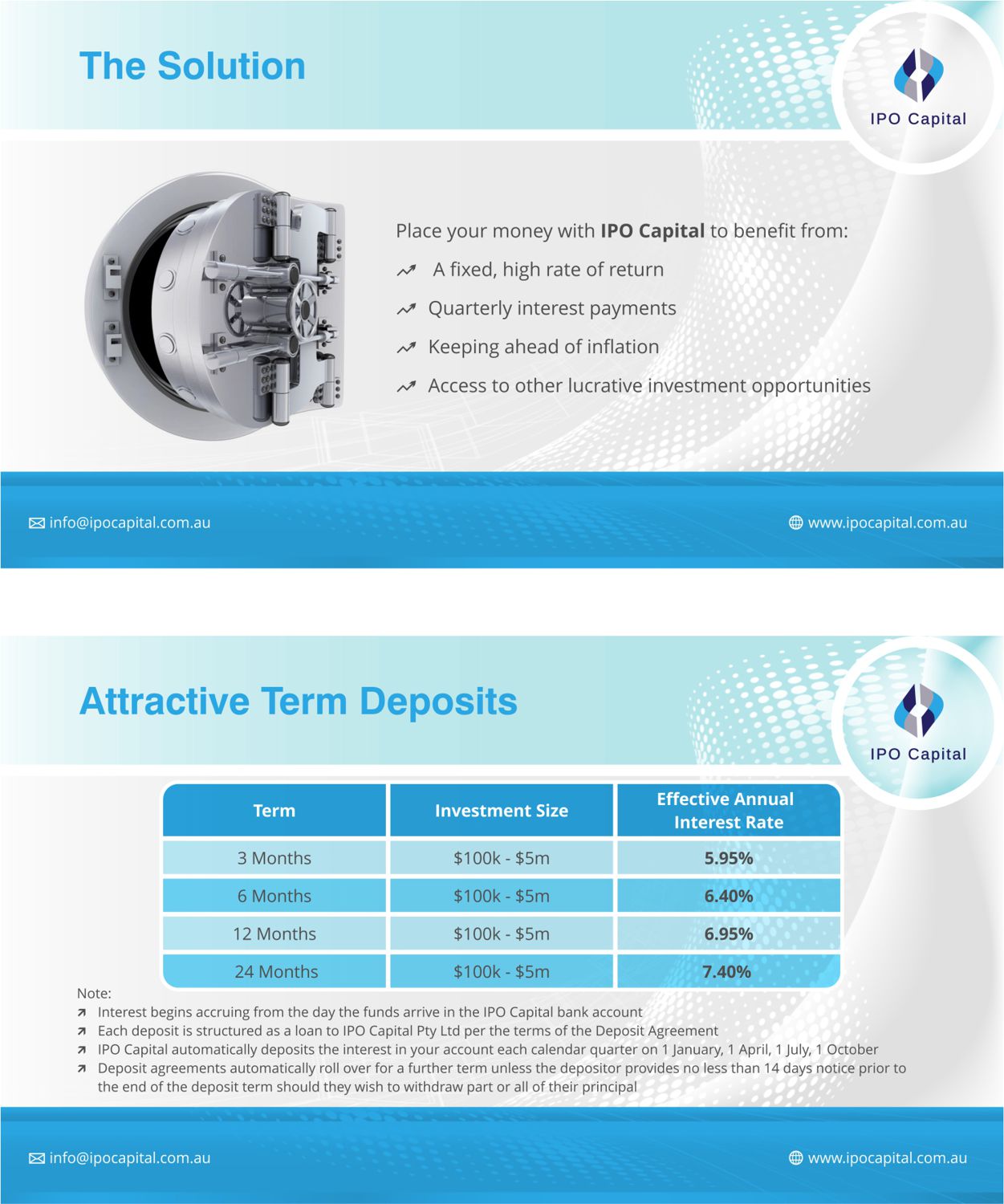 Design de PowerPoint par ImageNation pour IPO Capital Pty Ltd | Design #12515411