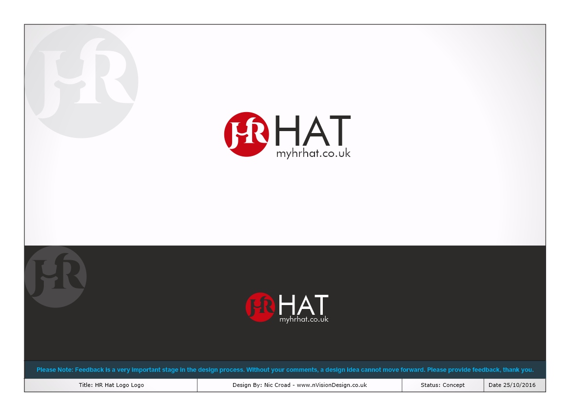 Logo Design by nvisiondesign.co.uk for HR Hat | Design #12481152