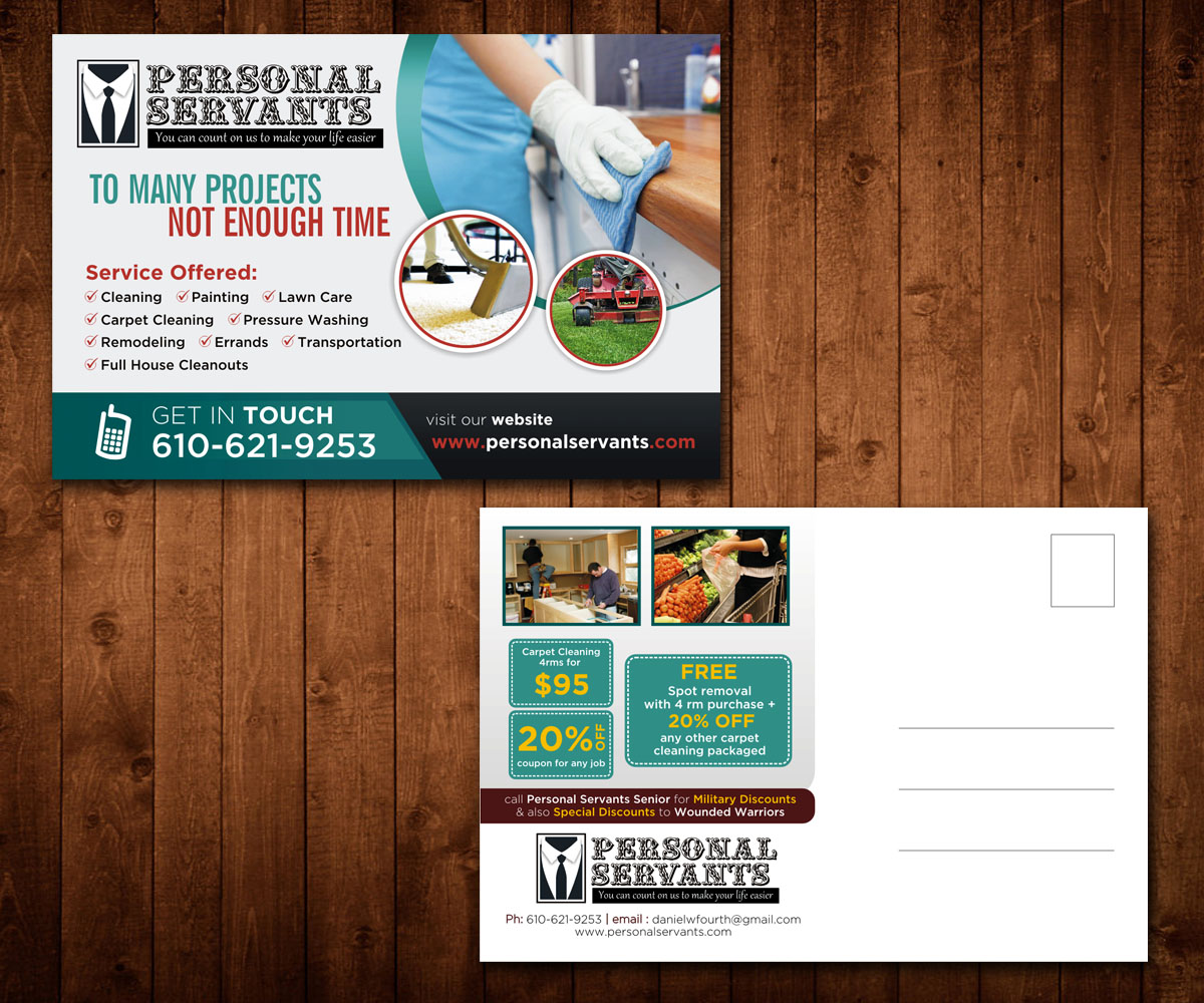 Diseño de Postal por Designers Hub para Personal Servants | Diseño #12511180