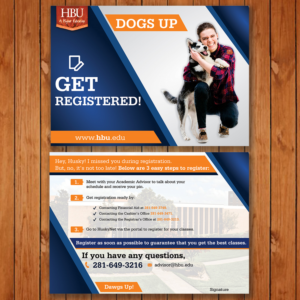 Houston Baptist University Get Registration! Flyer | Diseño de Flyer por ecorokerz