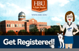 Houston Baptist University Get Registration! Flyer | Flyer Design by Marketing Wings