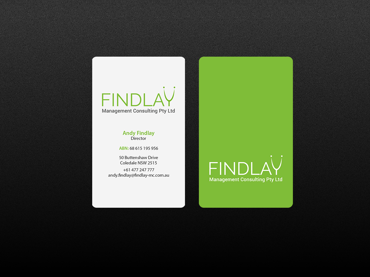 Business Card Design by Creations Box 2015 for Findlay Management Consulting Pty Ltd | Design #12499574