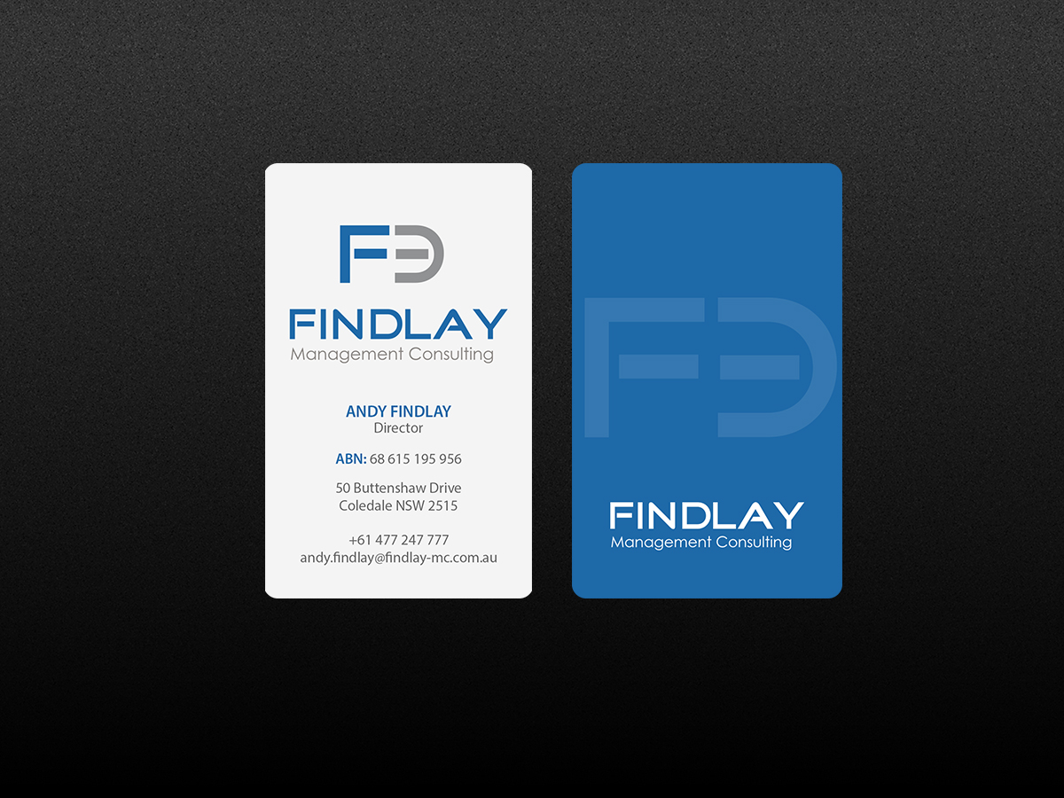 Business Card Design by Creations Box 2015 for Findlay Management Consulting Pty Ltd | Design #12506427