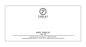 Business Card Design by jesscollinsdesign for Findlay Management Consulting Pty Ltd | Design: #12517082