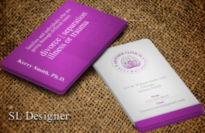 Business card with logo for a family psychologist | Business Card Design by SL Designer