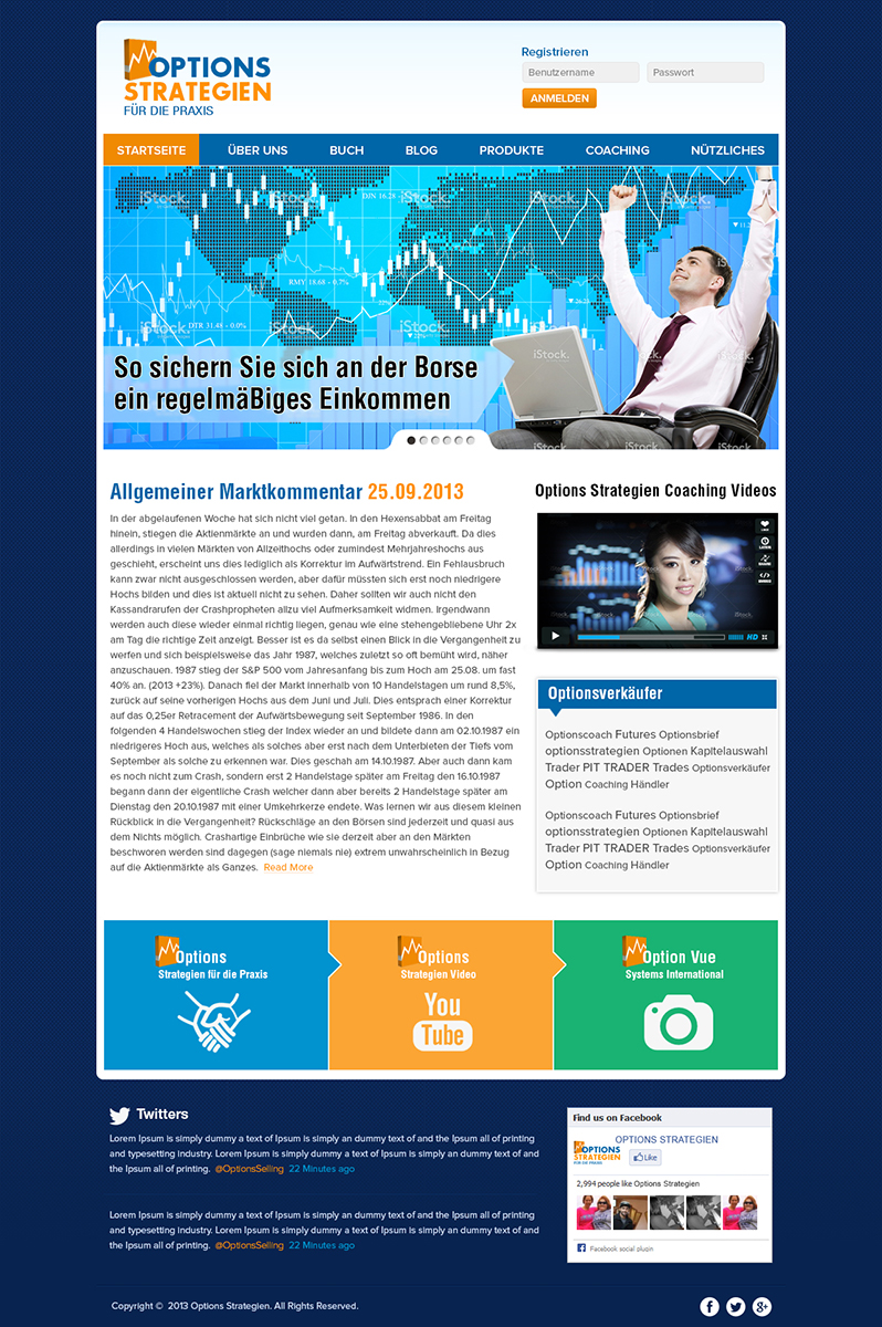 Wordpress Design by Mayank Patel for Oliver Stock WebDesign | Design #2444401