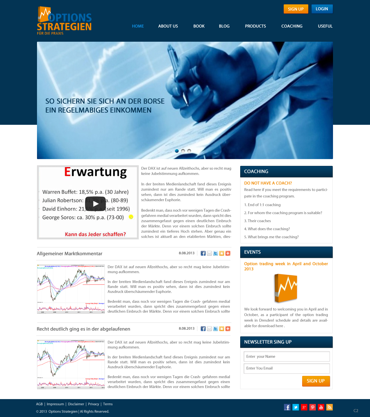 Diseño Wordpress por pb para Oliver Stock WebDesign | Diseño #2424637
