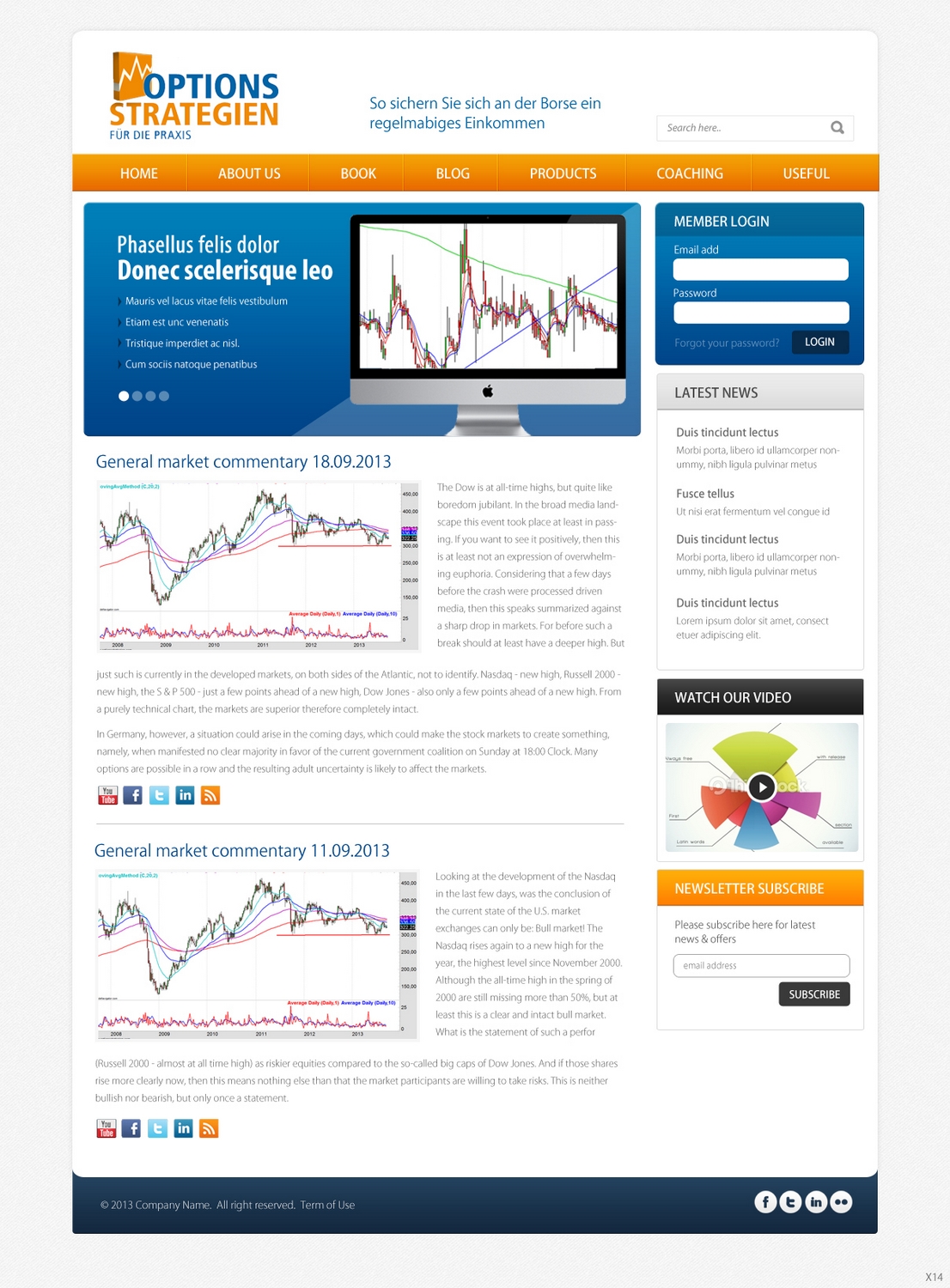 Wordpress Design by pb for Oliver Stock WebDesign | Design #2424655