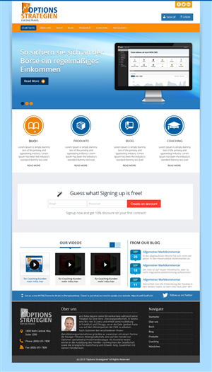 Diseño Wordpress por OM para Oliver Stock WebDesign | Diseño: #2449943