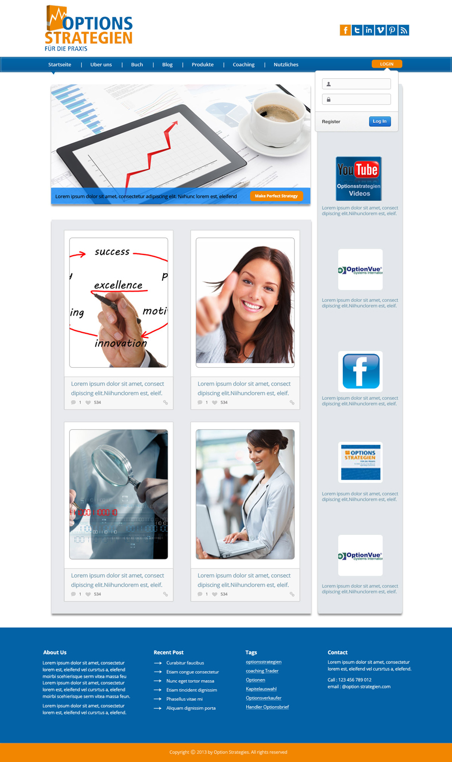 Wordpress Design by OM for Oliver Stock WebDesign | Design #2449999