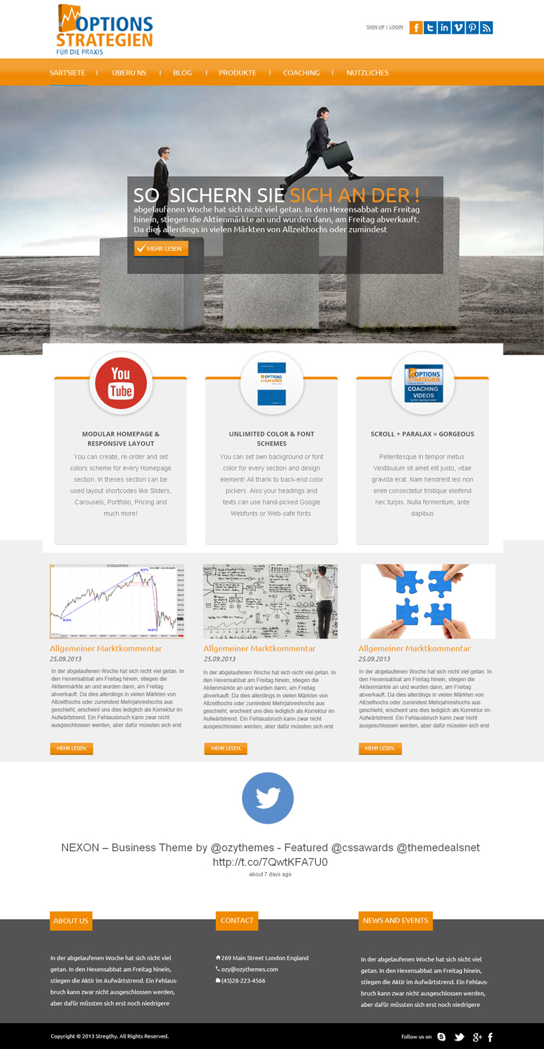 Diseño Wordpress por OM para Oliver Stock WebDesign | Diseño #2450003