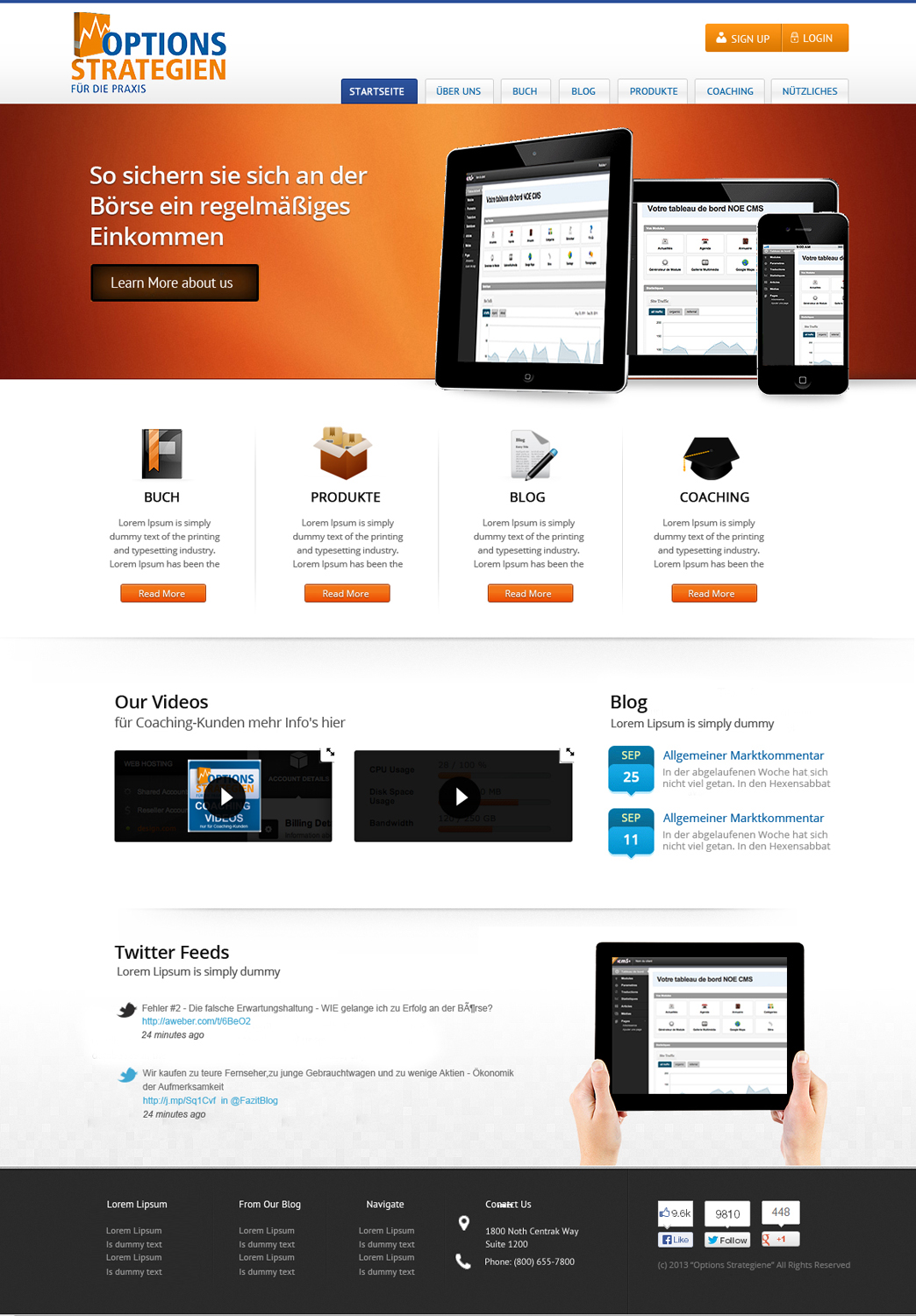 Wordpress Design by OM for Oliver Stock WebDesign | Design #2455125