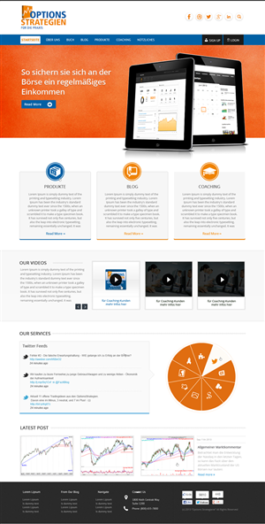 Wordpress Design by OM for Oliver Stock WebDesign | Design: #2455146