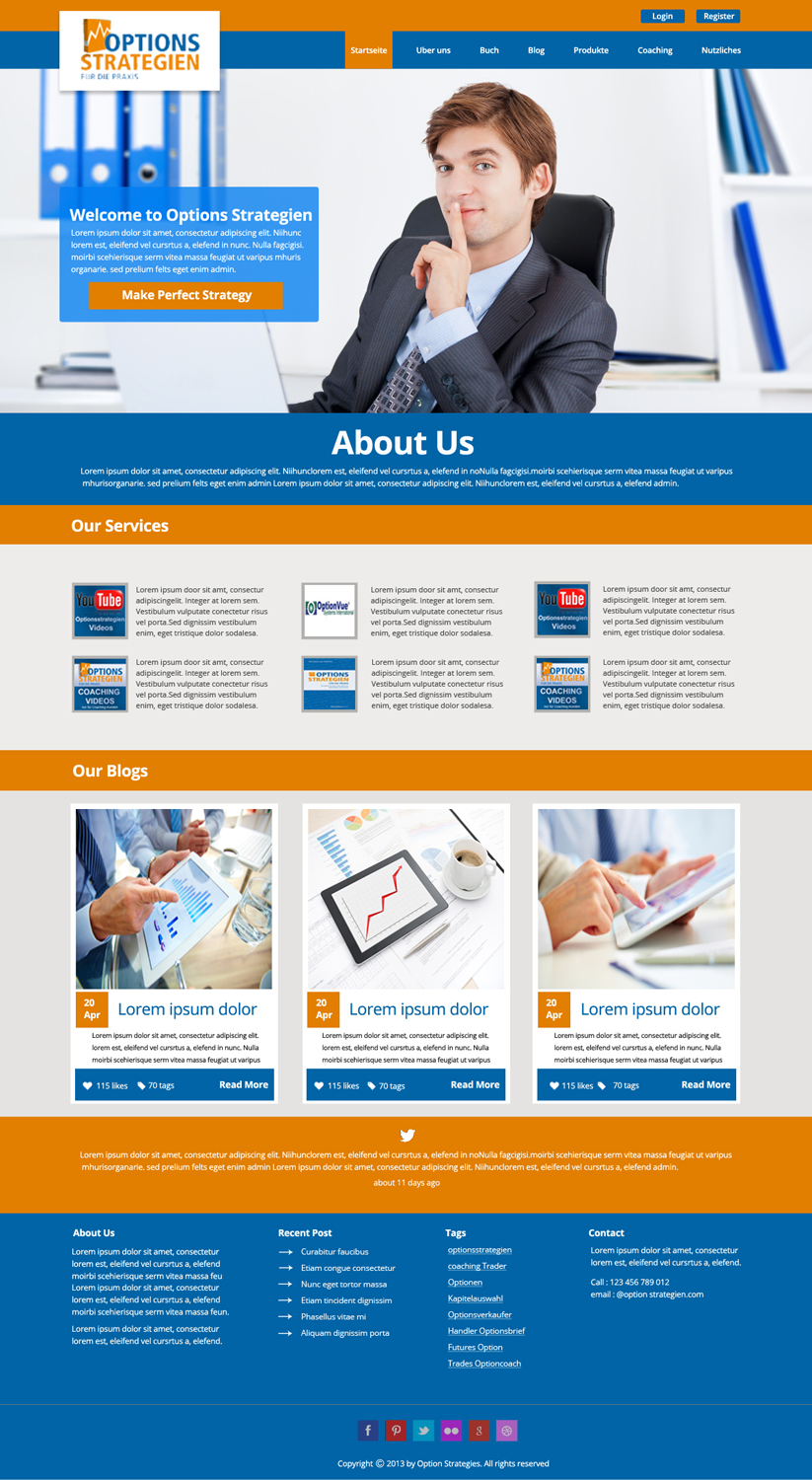 Diseño Wordpress por OM para Oliver Stock WebDesign | Diseño #2456146