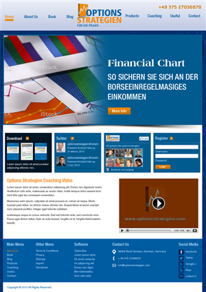 Wordpress Design by Creative Usha for Oliver Stock WebDesign | Design #2456844