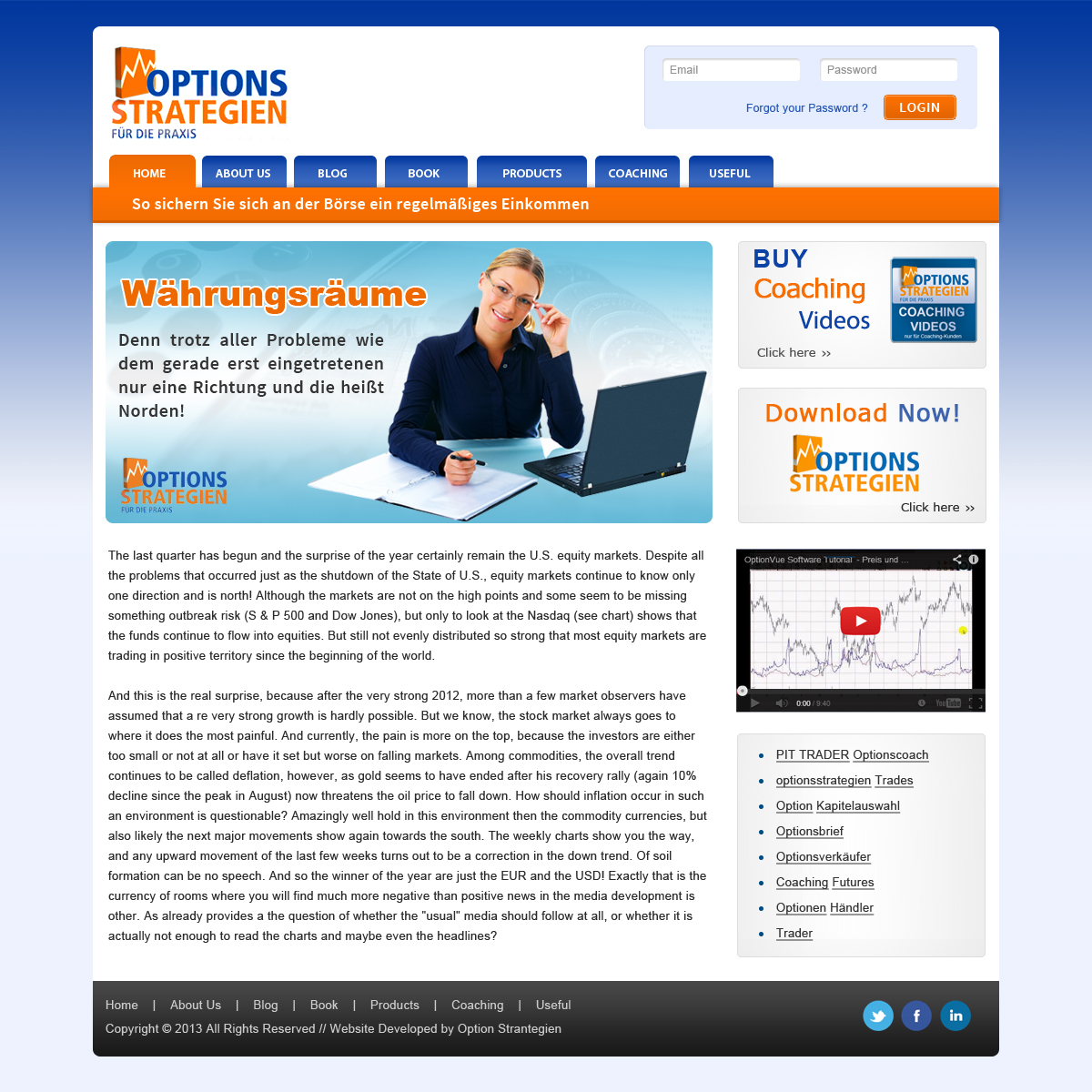 Diseño Wordpress por Creative X Designs para Oliver Stock WebDesign | Diseño #2456565