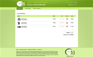 Graphic design and logo for new site - 55watches.com (no coding) | Web Design by Kreative Ideaz