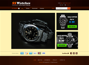 Graphic design and logo for new site - 55watches.com (no coding) | Web Design by AriefK