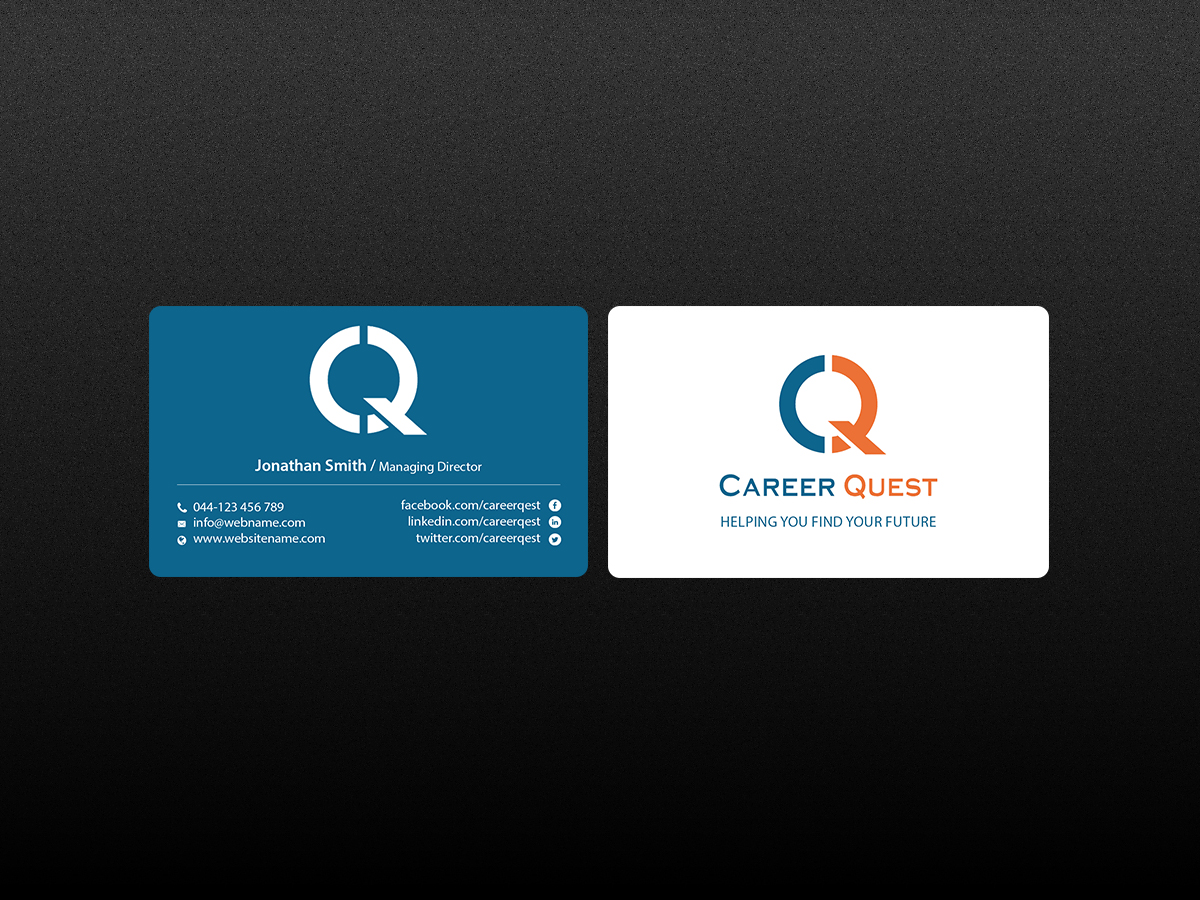 Business Card Design by Creations Box 2015 for Career Quest | Design #12499500