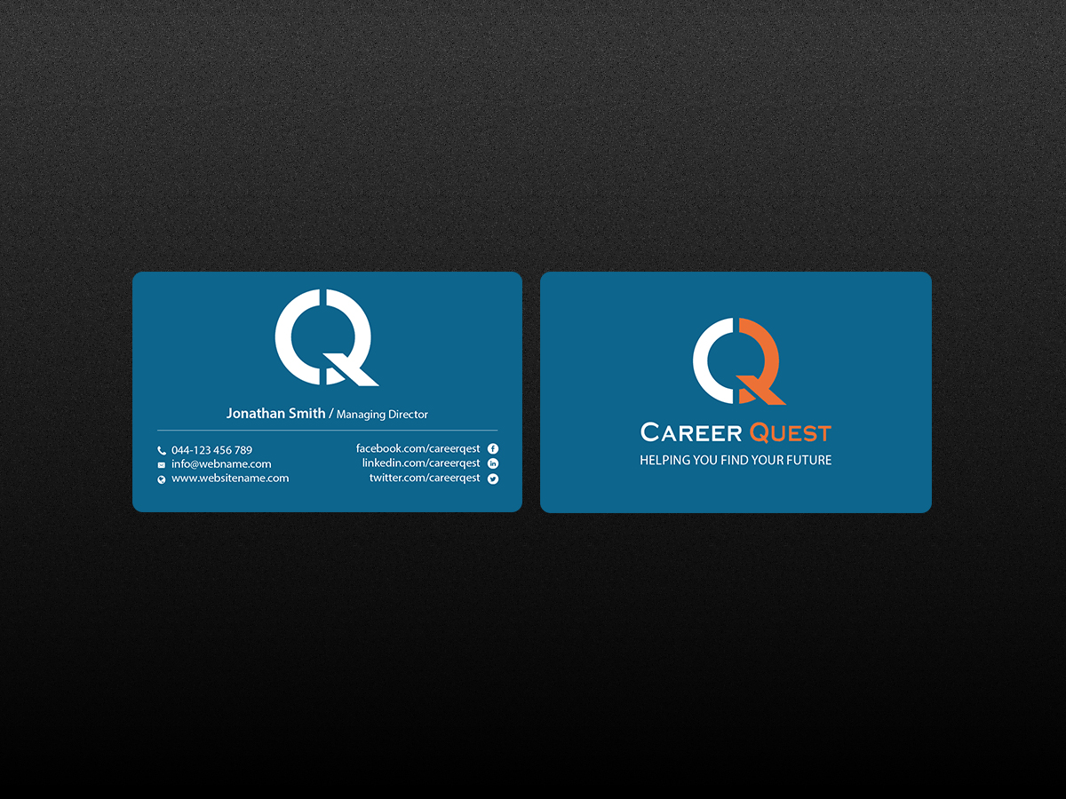 Business Card Design by Creations Box 2015 for Career Quest | Design #12499501