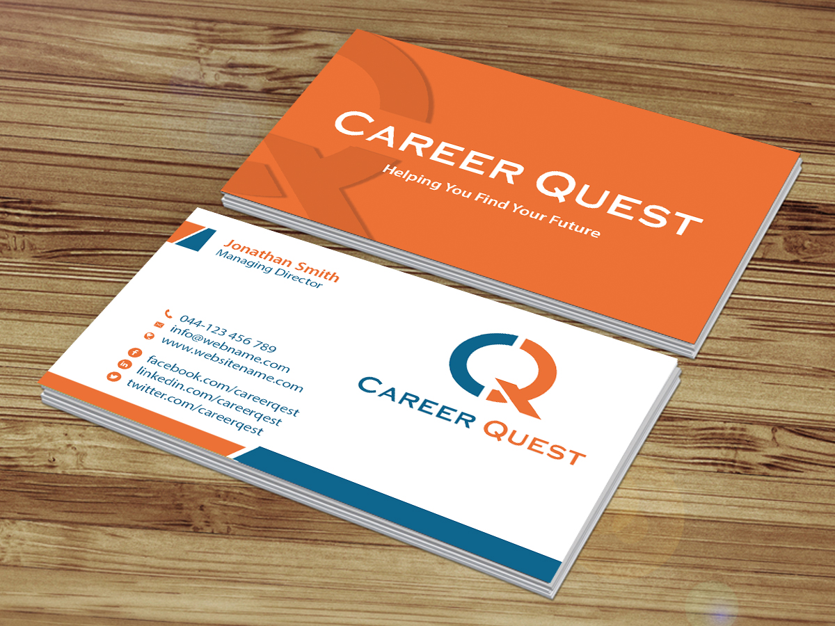 Business Card Design by Creations Box 2015 for Career Quest | Design #12499513