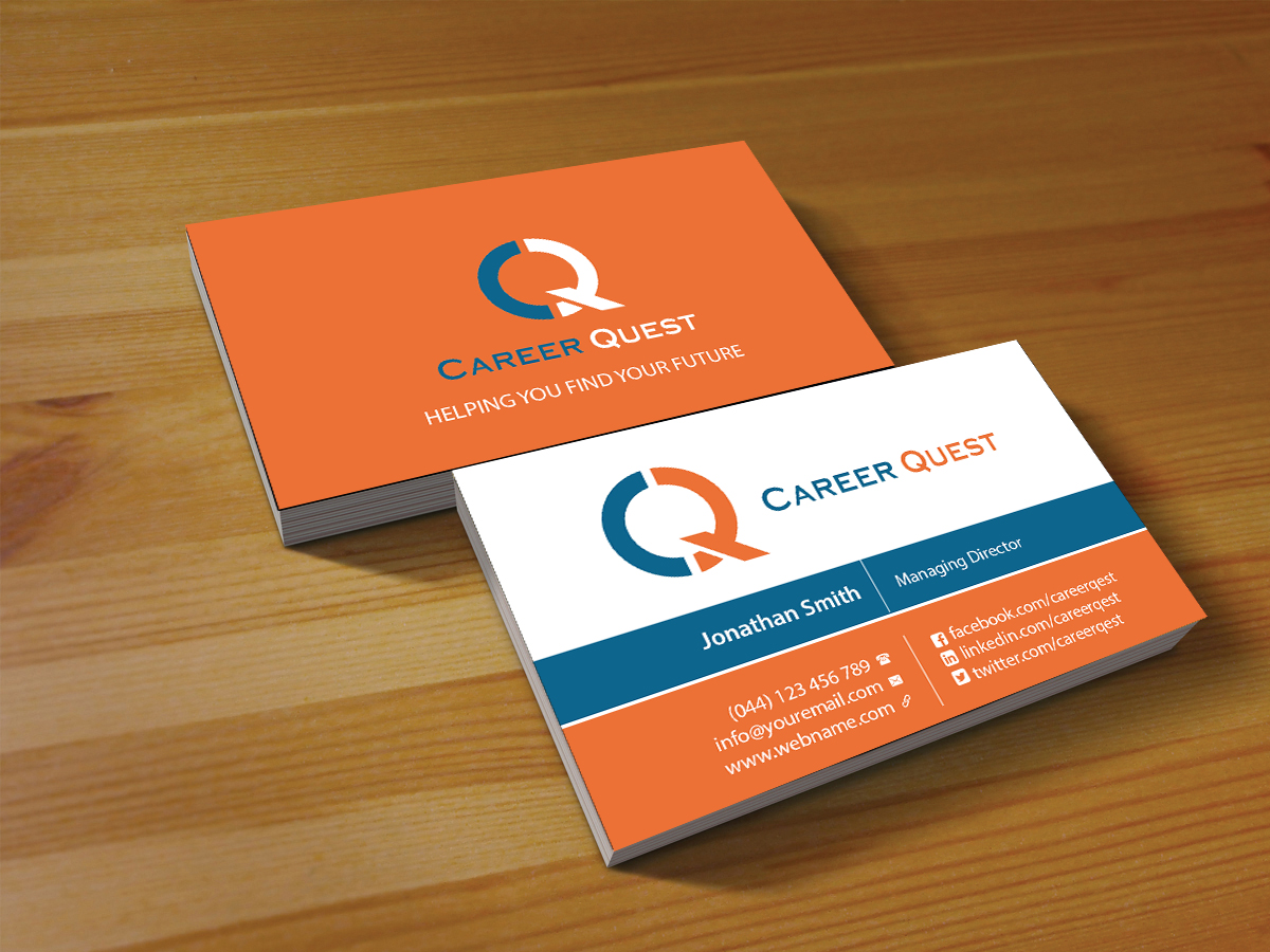 Business Card Design by Creations Box 2015 for Career Quest | Design #12499532