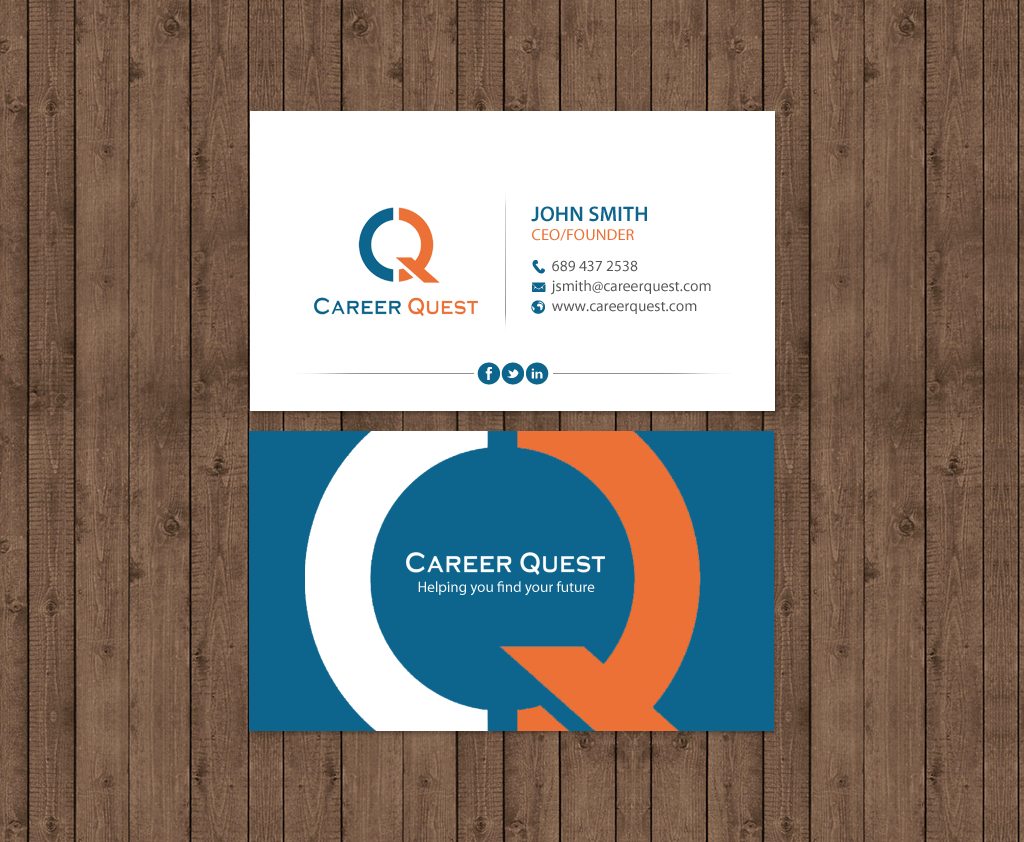 Business Card Design by chandrayaan.creative for Career Quest | Design #12495837