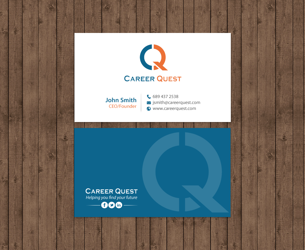 Business Card Design by chandrayaan.creative for Career Quest | Design #12495840