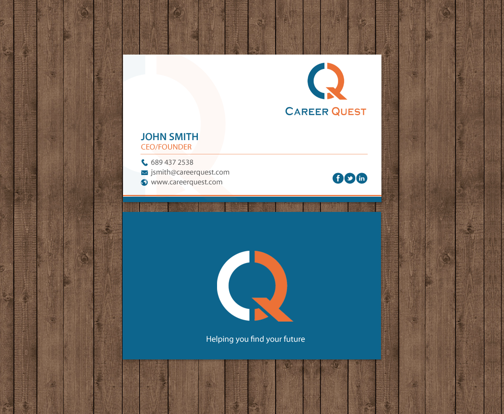 Business Card Design by chandrayaan.creative for Career Quest | Design #12495842