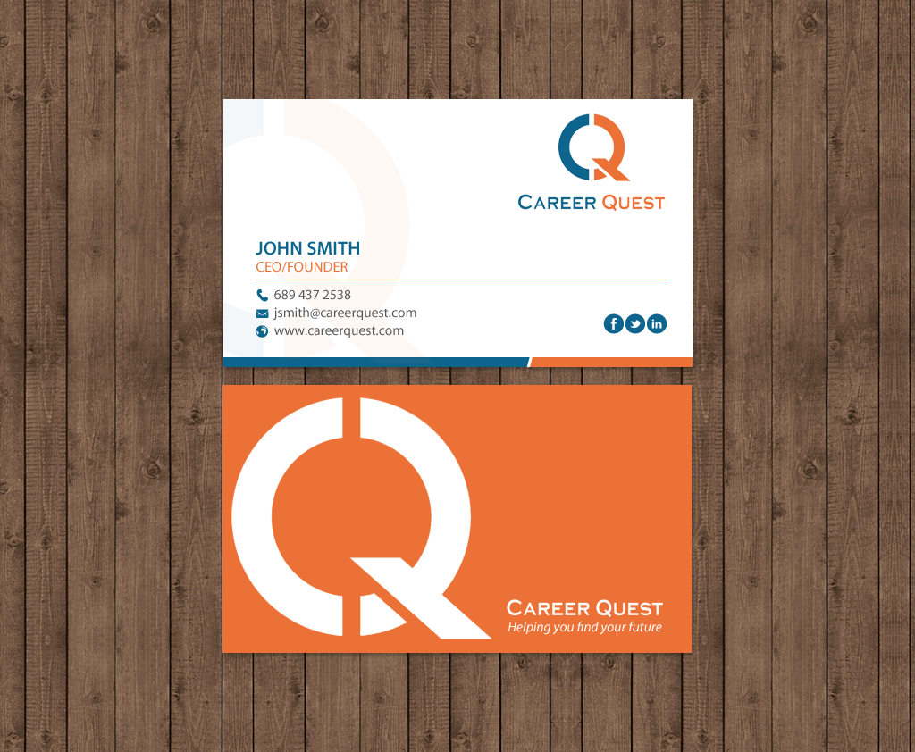 Business Card Design by chandrayaan.creative for Career Quest | Design #12495844