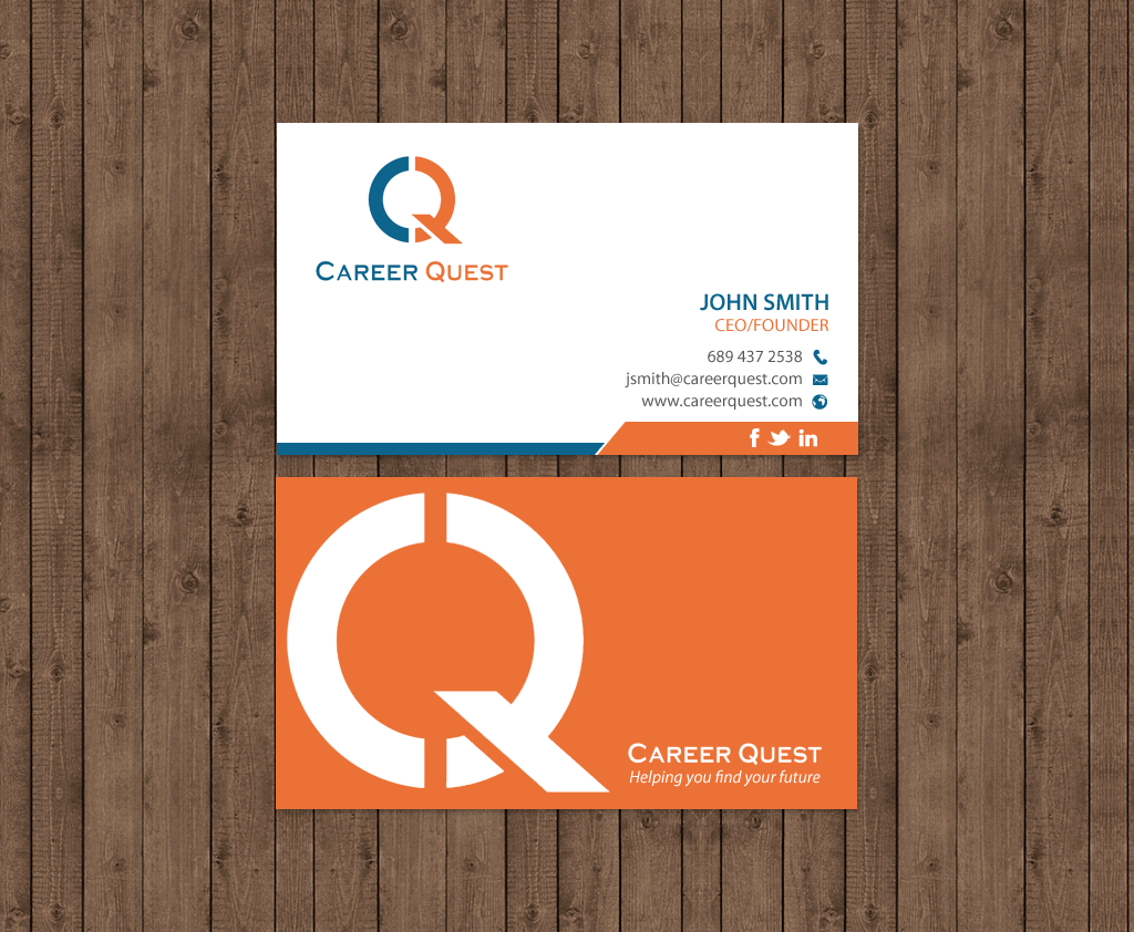 Business Card Design by chandrayaan.creative for Career Quest | Design #12495846