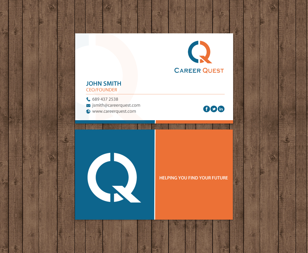 Business Card Design by chandrayaan.creative for Career Quest | Design #12495847