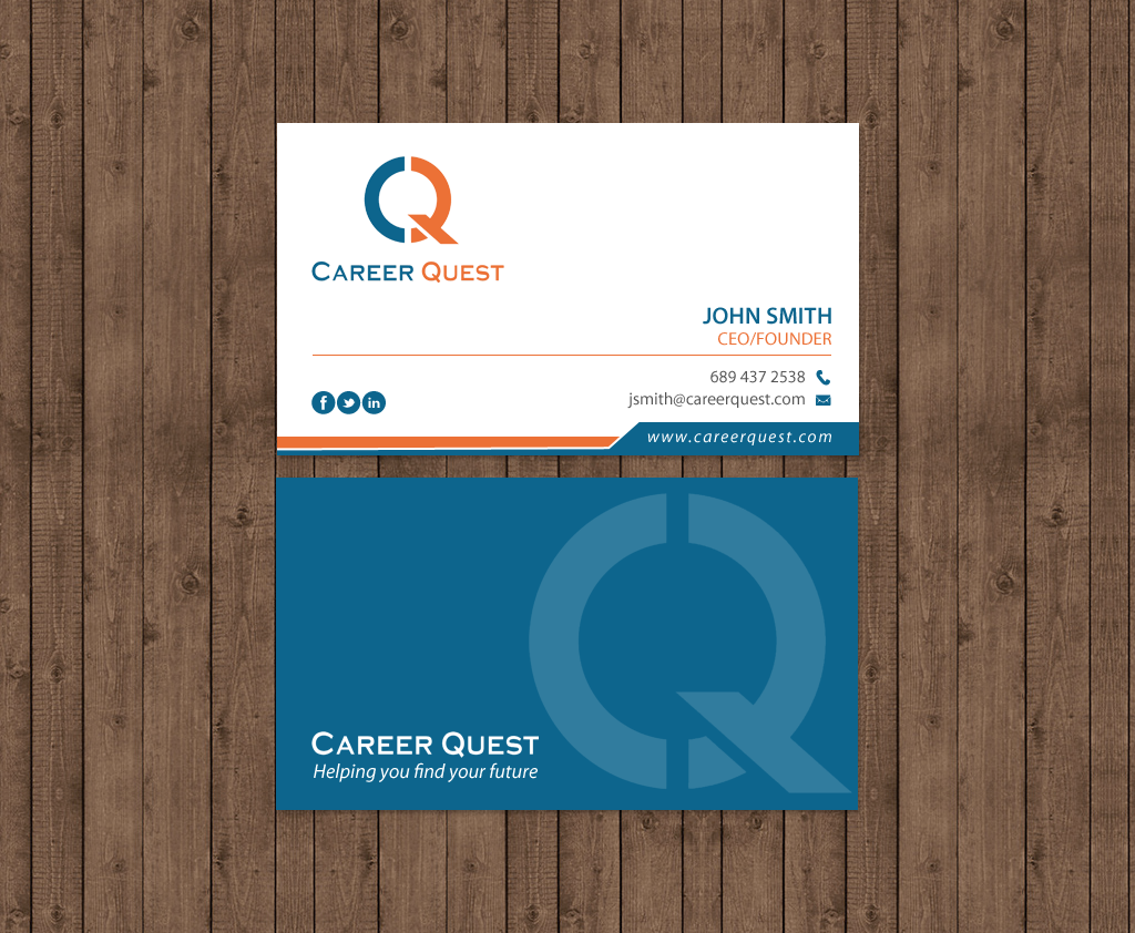 Business Card Design by chandrayaan.creative for Career Quest | Design #12495854