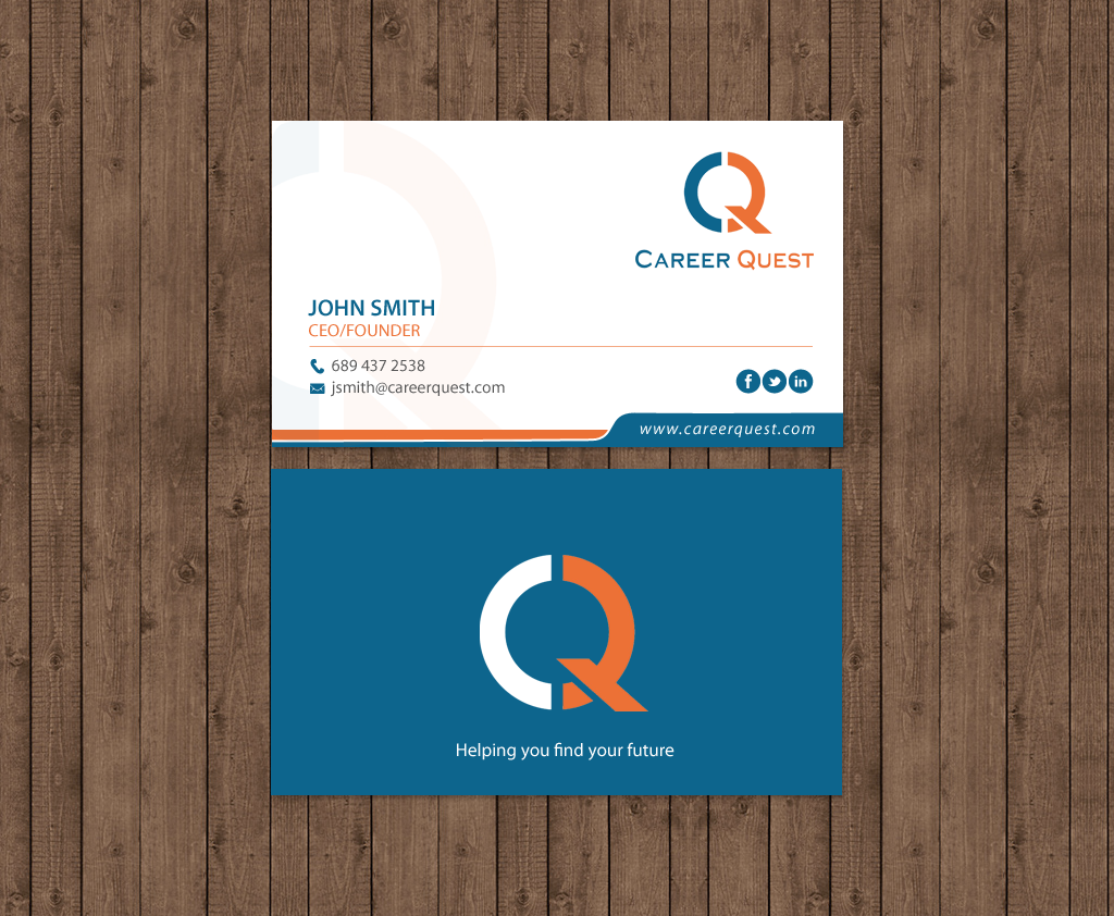 Business Card Design by chandrayaan.creative for Career Quest | Design #12495856
