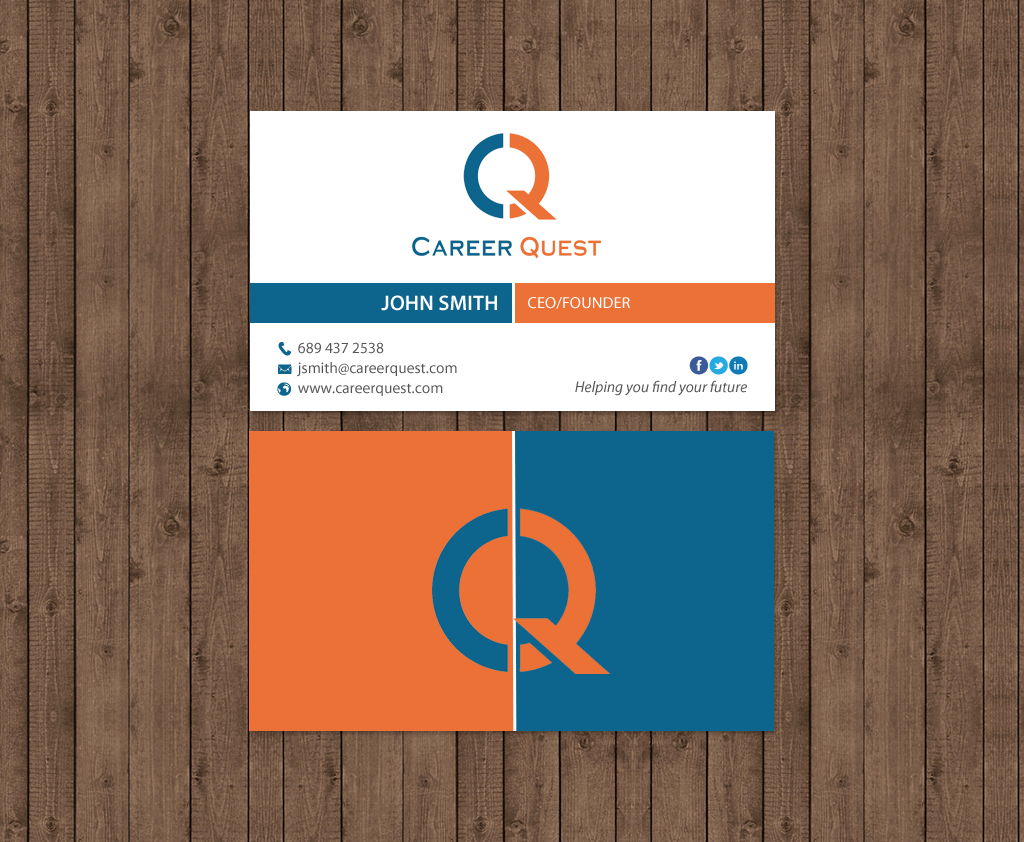 Business Card Design by chandrayaan.creative for Career Quest | Design #12495858