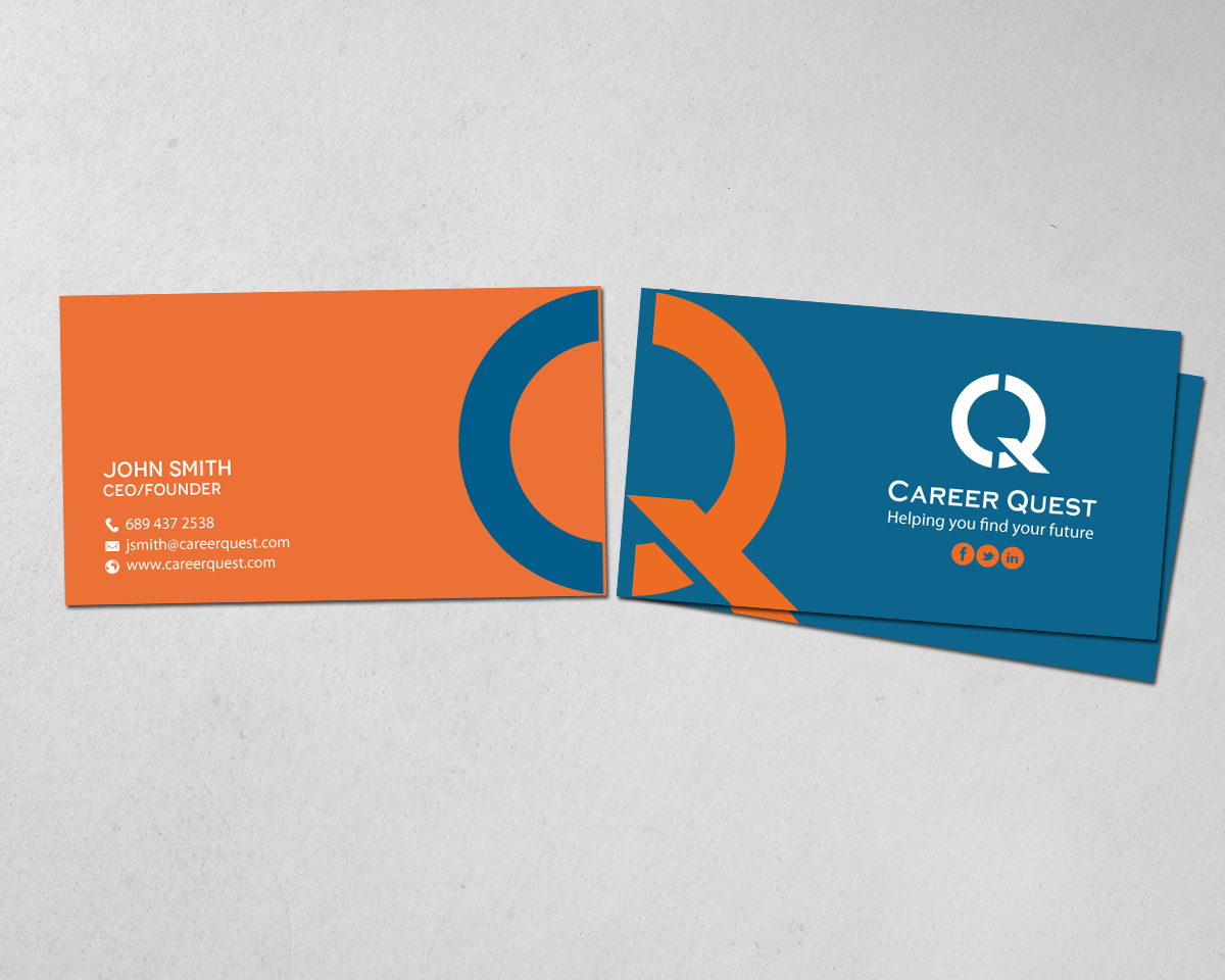 Business Card Design by chandrayaan.creative for Career Quest | Design #12562569