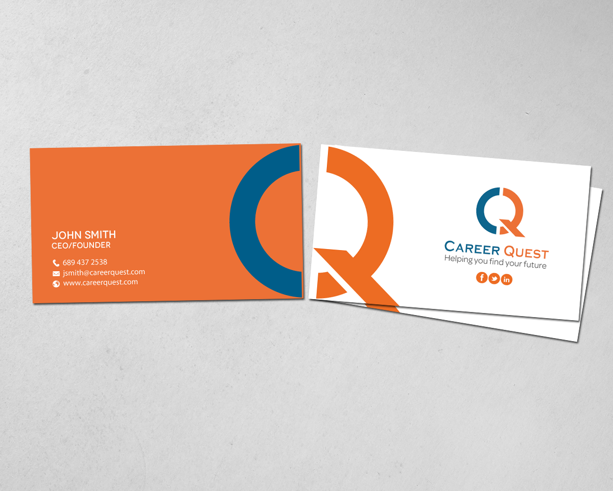 Business Card Design by chandrayaan.creative for Career Quest | Design #12562570