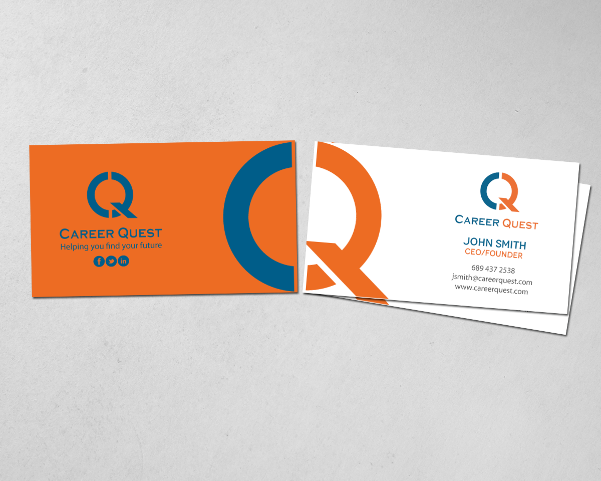 Business Card Design by chandrayaan.creative for Career Quest | Design #12562618