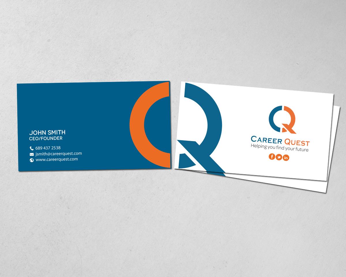 Business Card Design by chandrayaan.creative for Career Quest | Design #12562788