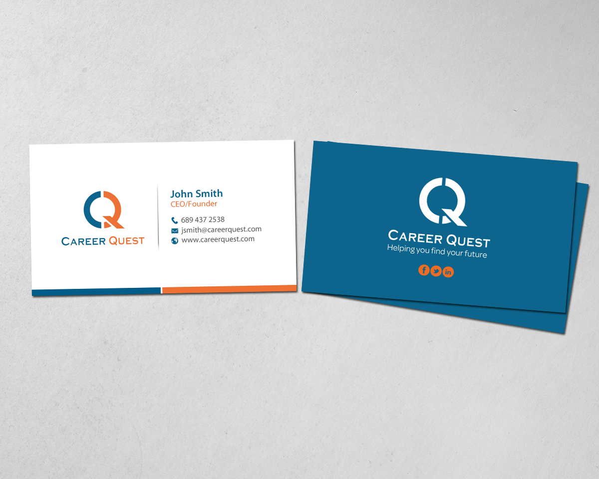 Business Card Design by chandrayaan.creative for Career Quest | Design #12562791
