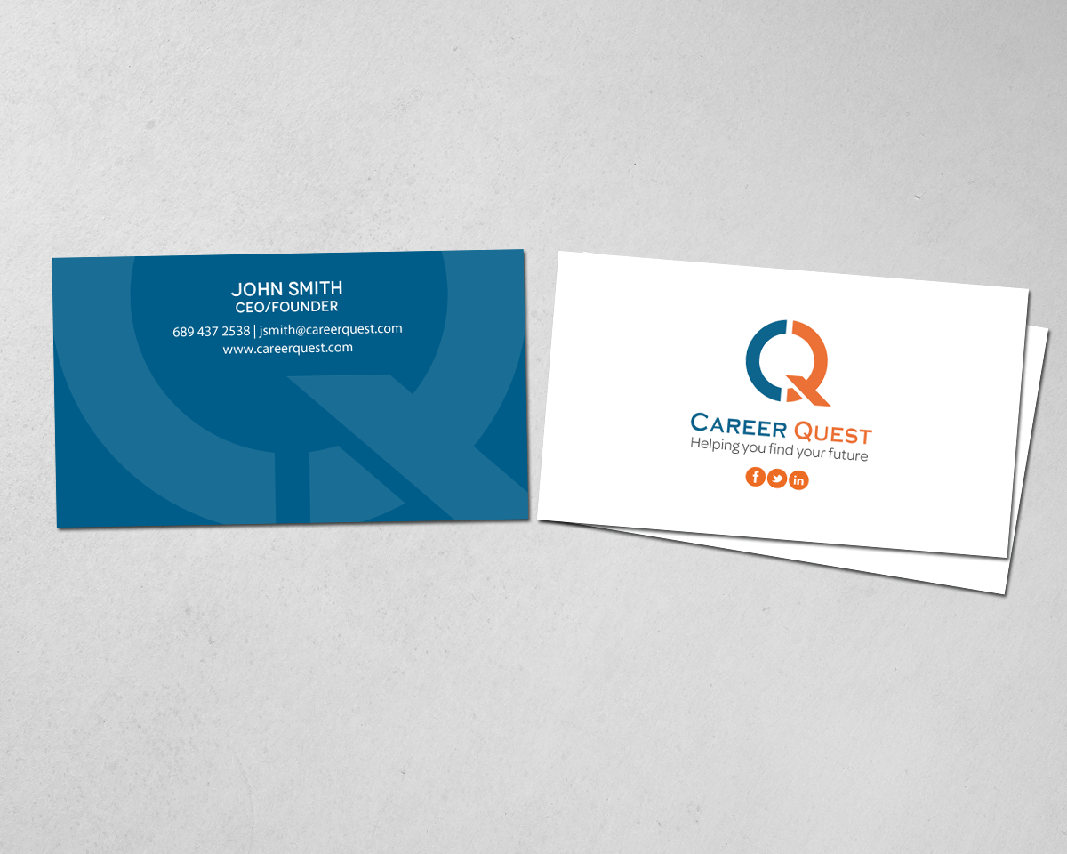 Business Card Design by chandrayaan.creative for Career Quest | Design #12562792