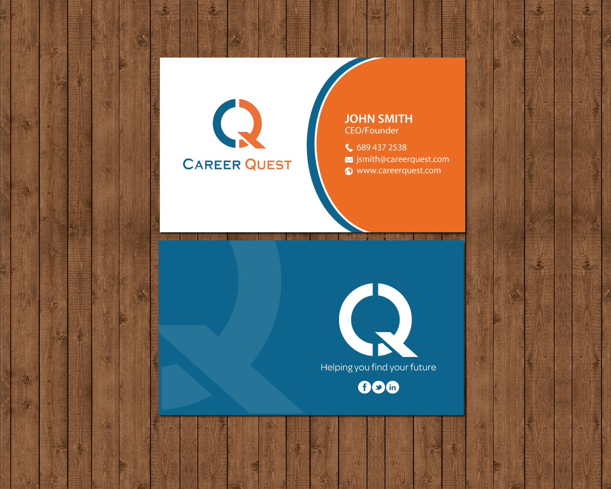 Visitenkarten-Design von chandrayaan.creative für Career Quest | Design #12563000