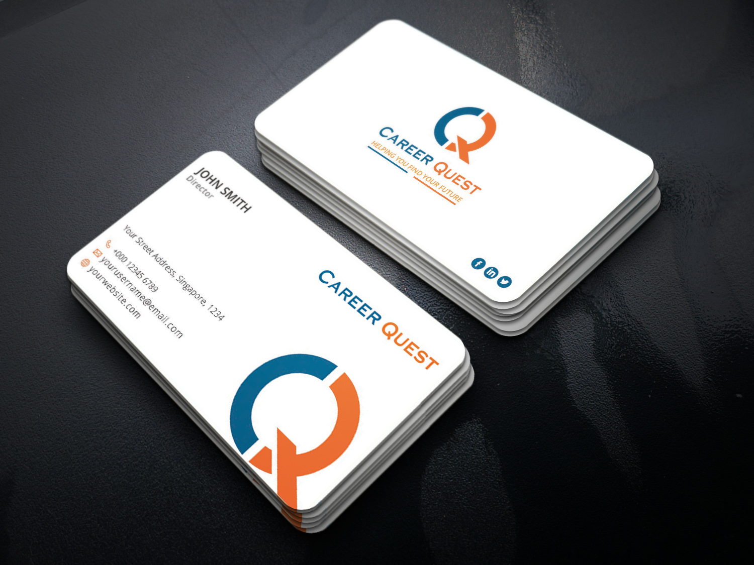 Business Card Design by Graphic Flame for Career Quest | Design #12536749