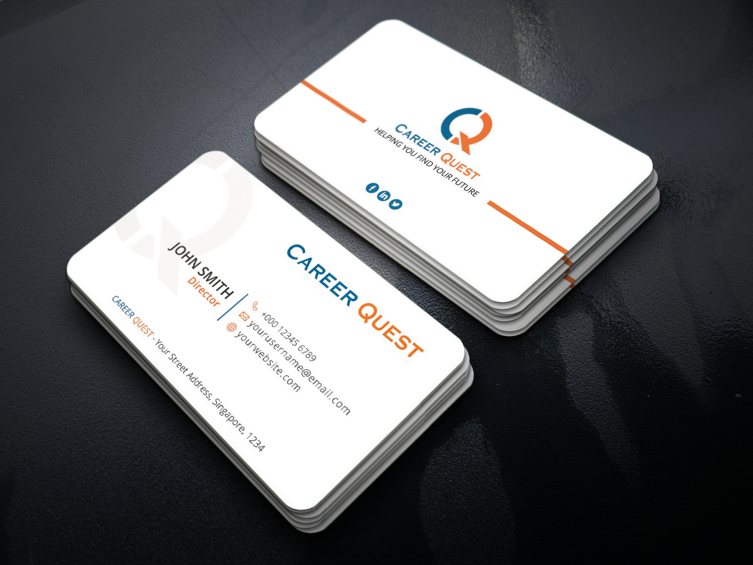 Business Card Design by Graphic Flame for Career Quest | Design #12536750
